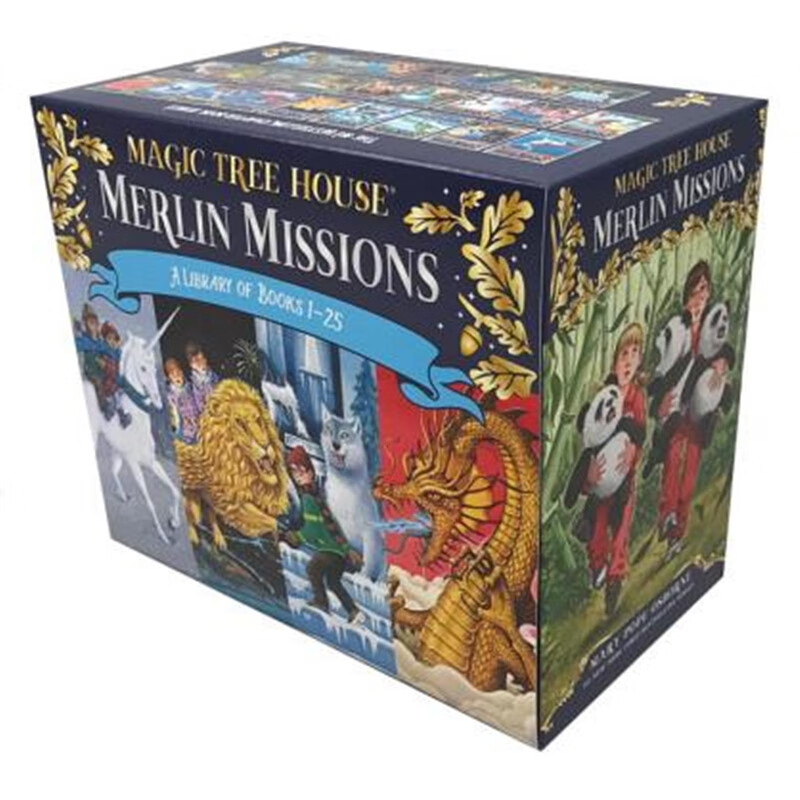 现货 神奇树屋套装 英文原版 新版 梅林的任务 1-25 Magic Tree House Merlin Missions #1-25 Boxed Set 原