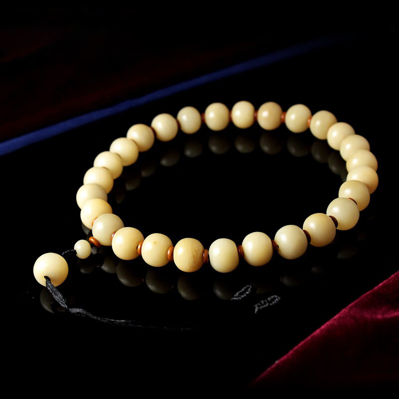 一北 原创鹿骨佛珠手串 藏式念珠桶珠108颗手链 男3627颗精品 14mm*27