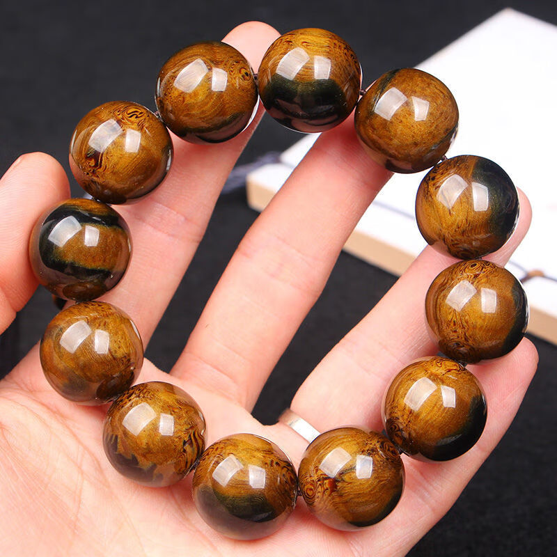 贻贝金丝海柳手串 佛珠男士收藏级血柳念珠文玩sn1950 黑柳海柳14mm*