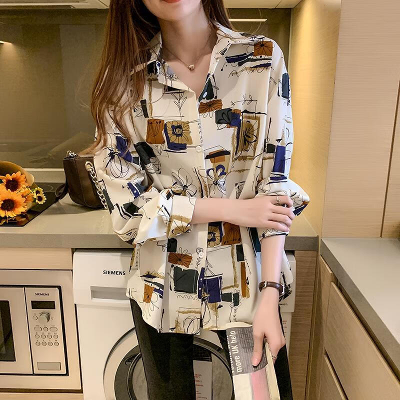 夹谷40岁至45多岁女人穿的春天衣服春秋新款雪纺衬衫女外穿设计感小众