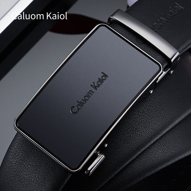 Caluom Kaiol品牌皮带男款2025年最新款真皮自动扣男士腰带圣诞礼物送男友 【专柜礼盒】8066百搭枪扣 115cm -130cm默认随机(可修剪)