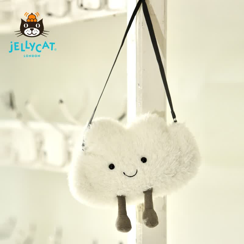 jELLYCAT 趣味云朵包包 毛绒玩具公仔斜挎包生日礼物女生 白色 23cm怎么样,好用不?
