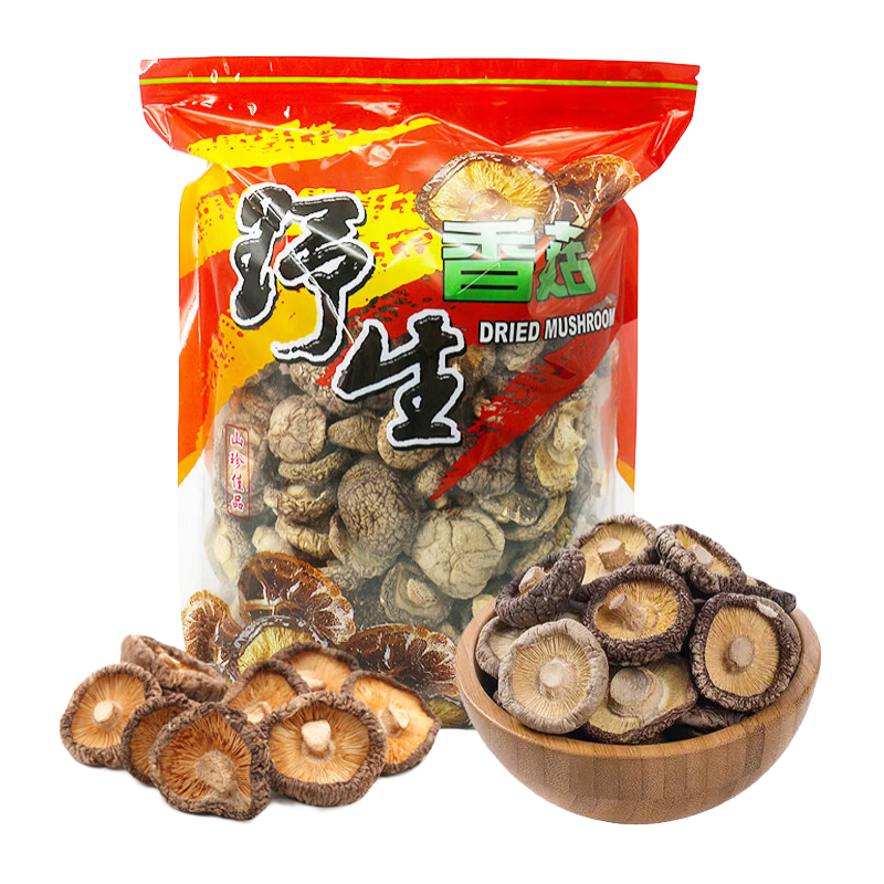 五指俠小香菇河源特產(chǎn)新貨農(nóng)家干貨450g香菇蘑菇冬菇花菇菌菇 河源香菇 450g*1袋 精選當年新貨