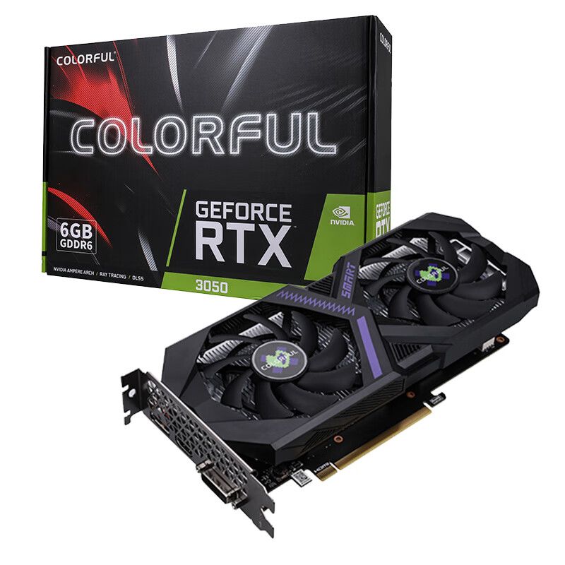 七彩虹（Colorful） iGame RTX 3050 战斧 8G DUO 6G 电竞游戏显卡 RTX 3050 灵动 6GB 主推 【3050系列】