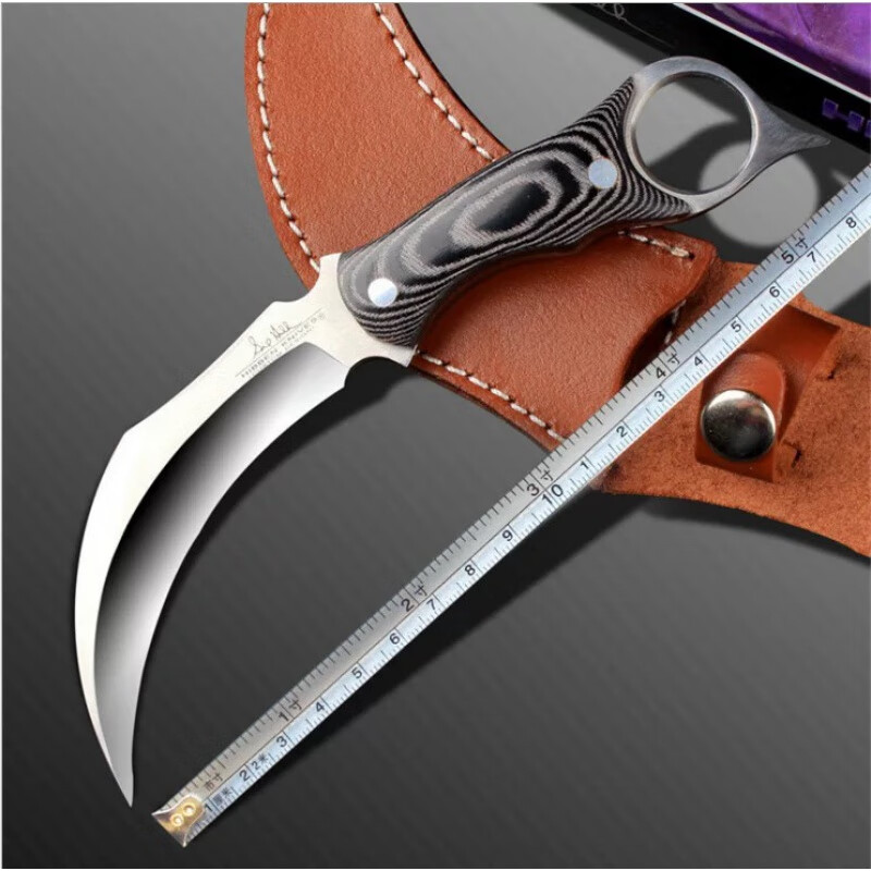 回忆拾光游戏爪子刀防身小刀带刀鞘随身刀具开刃短刀cs鹰爪战狼弯刀