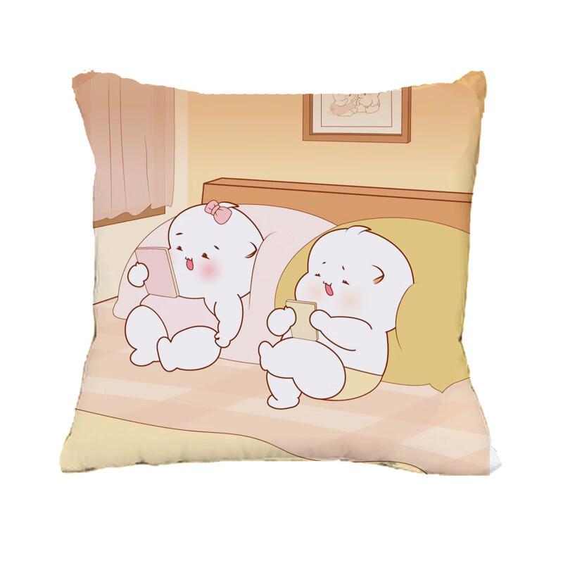 蓝尼卡通枕头套小情侣小仓桑和小仓酱表情包周边毛绒抱枕定制照片可爱