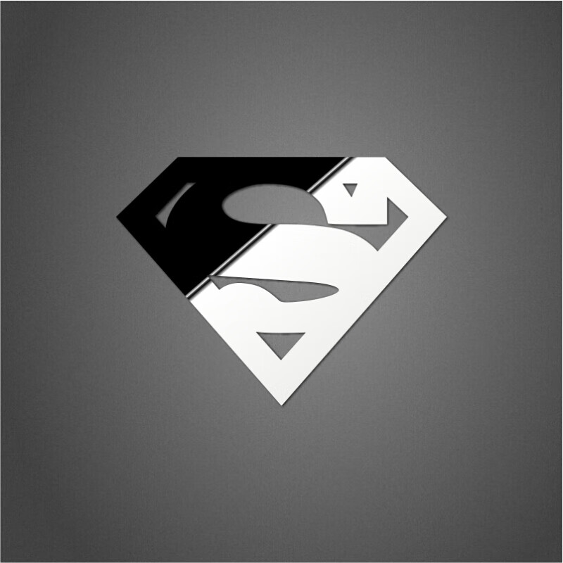 聂莊iphonexr金属贴 苹果7/8 plus logo手机壳装饰贴纸 a076超人标志