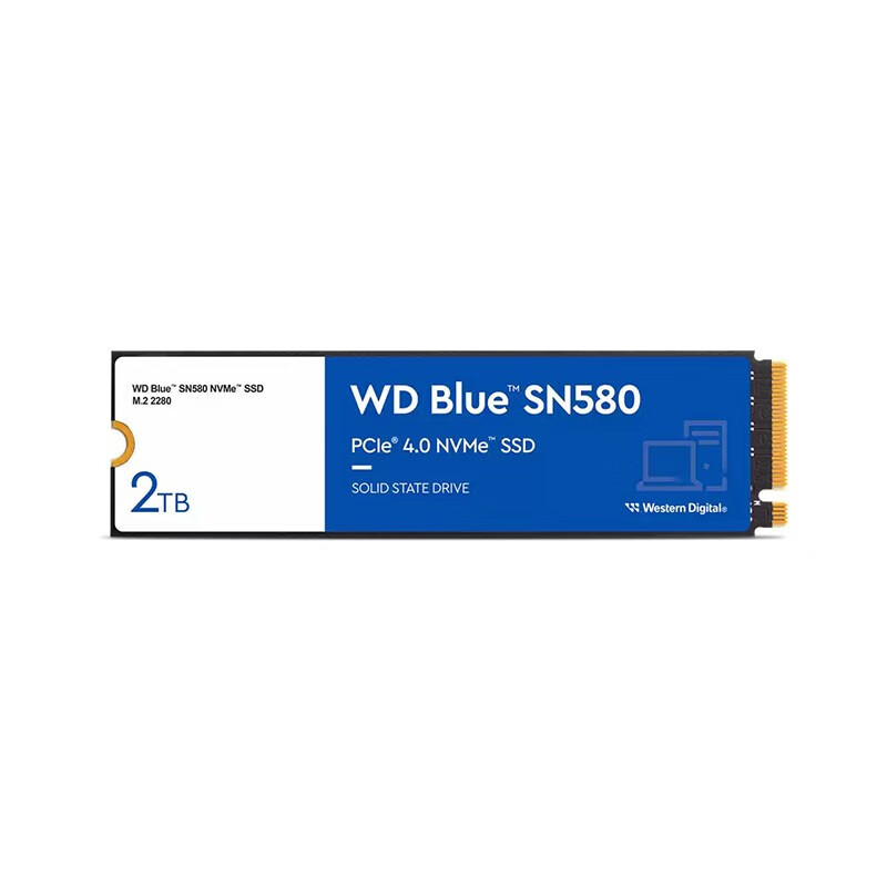 Western Digital 西部数据 蓝盘系列 SN580 NVMe M.2 固态硬盘 2TB（PCI-E4.0）
