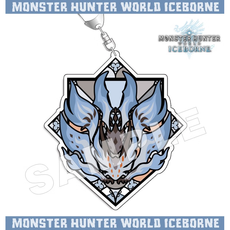 吉斯凡怪物猎人世界周边 亚克力mhwi雷狼龙挂件钥匙 冥灯龙
