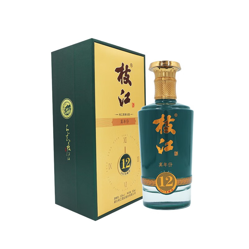 枝江白酒 枝江真年份12 柔雅白酒 礼盒装 52度500ml