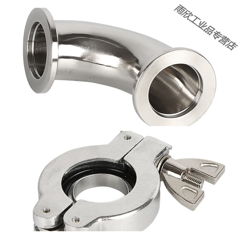 kf真空快装外丝304不锈钢接头波纹管卡盘外螺纹kf16/25/40/50卡箍 kf