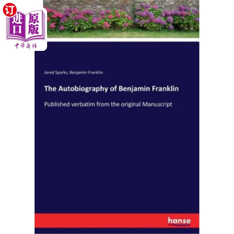 【中商海外直订】the autobiography of benjamin franklin