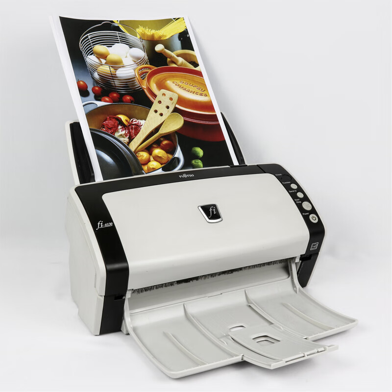 富士通fi6130扫描仪机高速双面彩色连续快速自动小型高清办公 富士通