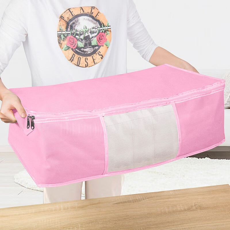 维简（Vilscijon）搬家袋子可套拉杆旅行包出差便携手提衣服行李袋防水棉被袋 粉色3个装（1大1中1小）