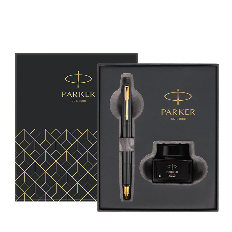 PARKER 派克 钢笔 Vector威雅系列 黑金 F尖 礼盒装