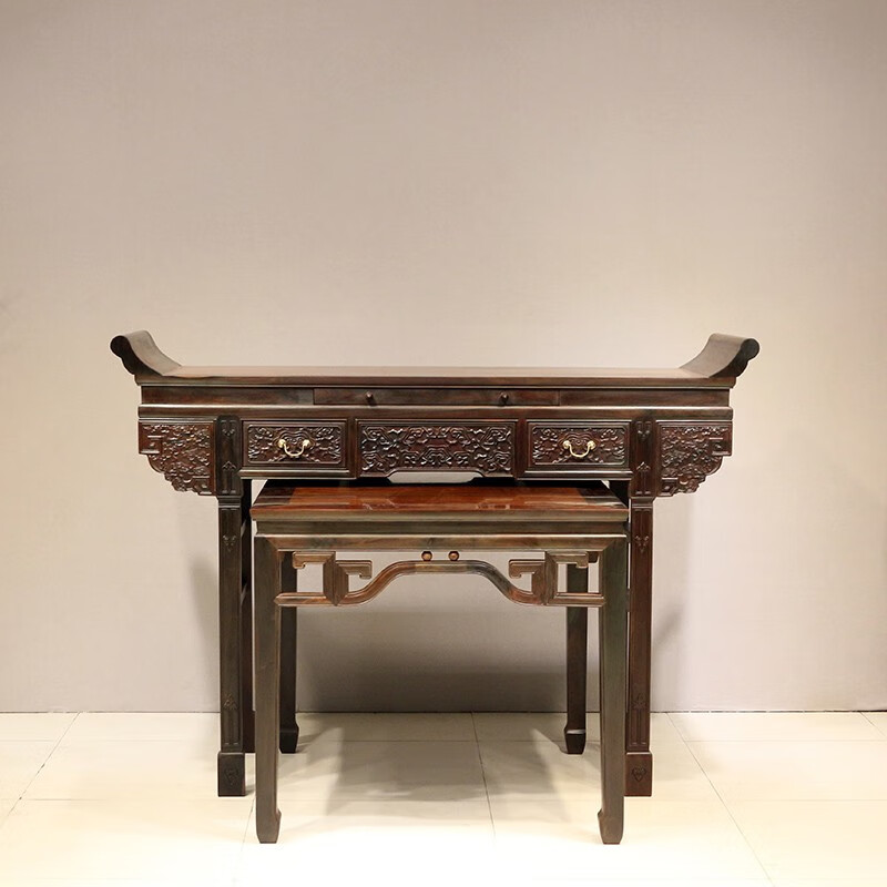 宁煊 红木家具大红酸枝/老红木/老挝红酸枝(学名:交趾黄檀)实木供桌新