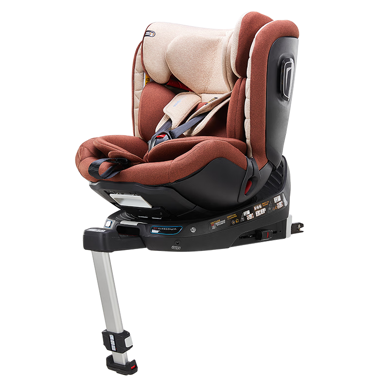 惠尔顿（welldon）儿童安全座椅0-4-6-7岁婴儿360度旋转可坐可躺正反双向安装 四大智能监测 智转 星巴咖