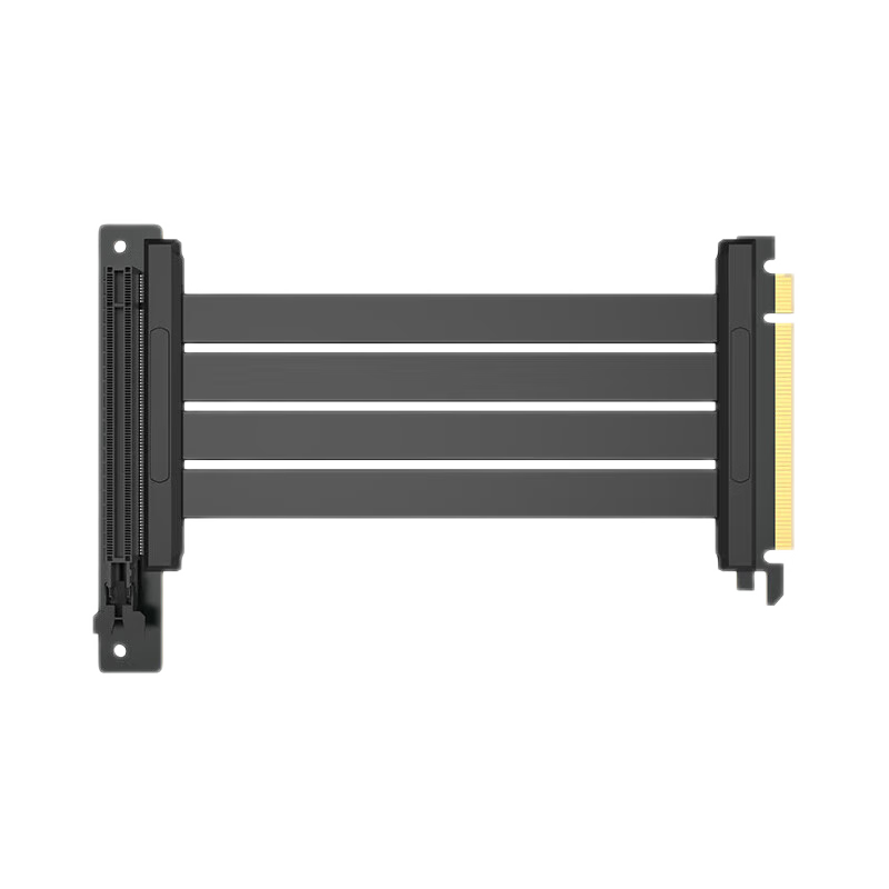 動(dòng)力火車（PowerTrain）顯卡延長線pcie4.0豎裝黑色雙層線材直角90度15CM長無損轉(zhuǎn)接線支持30/40顯卡