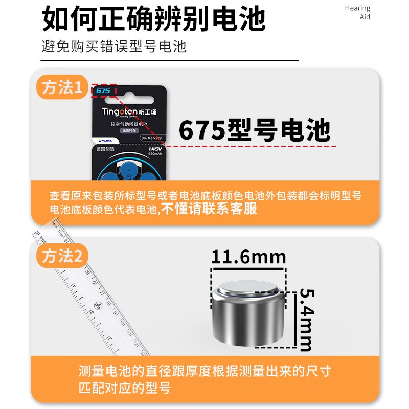科利耳澳洲科利耳原装耳蜗专用电池A675/P助听器电池器械耳机人工耳蜗 耳蜗电池【10板60颗】