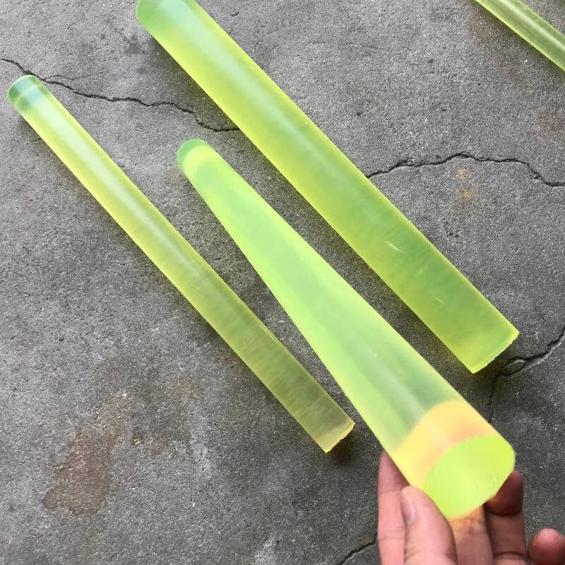 聚喆聚氨酯棒牛筋棒弹性橡胶棒优力胶pu胶板弹力棒防身棒加工 直径10*