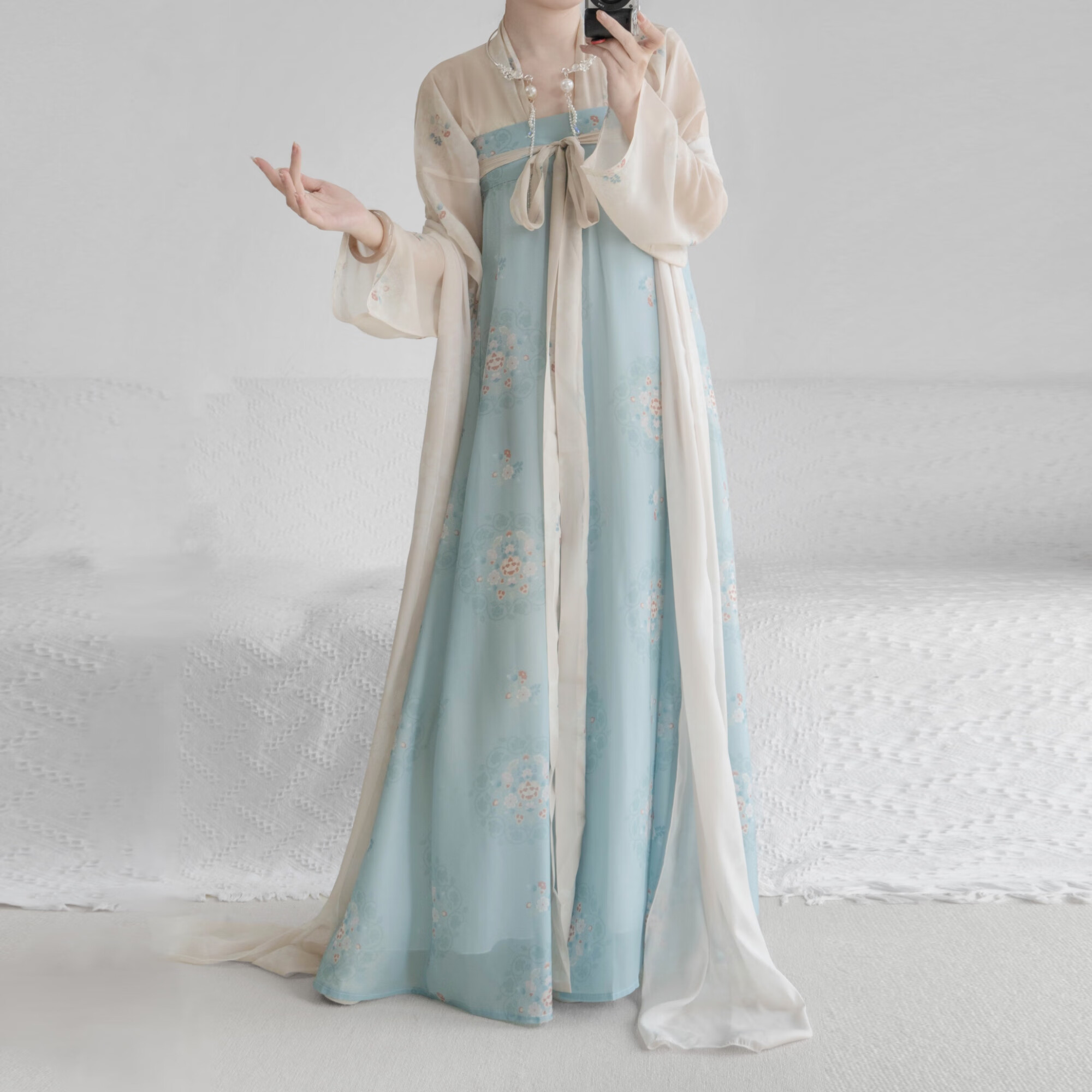 葛诺汉服成人女夏季齐胸月槿姬原创春日汉服女唐制对襟齐胸襦裙破群印