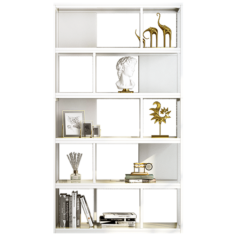 普派置物架简易加厚多层收纳架家用多功能落地架储物架子 置物架白色60cm