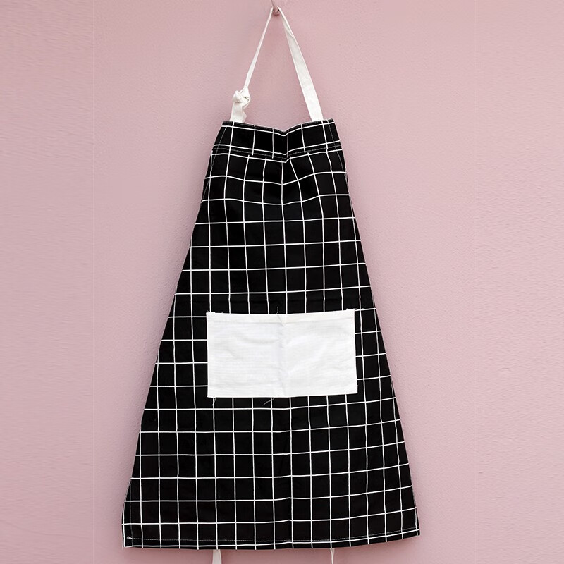 工作服北欧文艺创意围裙全纯棉布艺清洁厨房家居咖啡店面包店半身围裙
