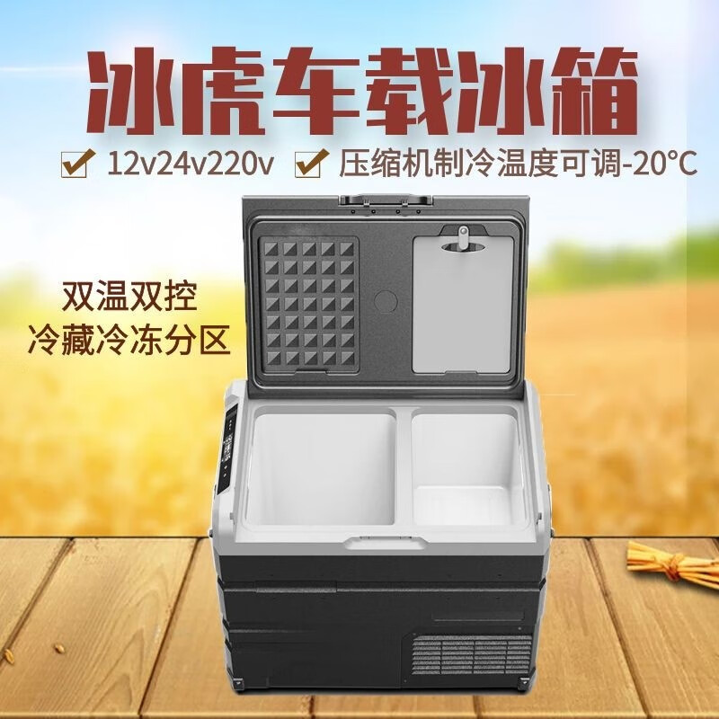 冰虎冰虎车载冰箱车家两用压缩机制冷12v24v冷藏便携货车冷冻小型冰柜