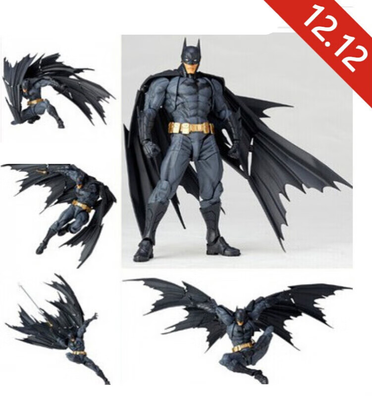 【品质保证】蝙蝠侠手办 可动海洋堂山口式蝙蝠侠batman/丧钟6英寸