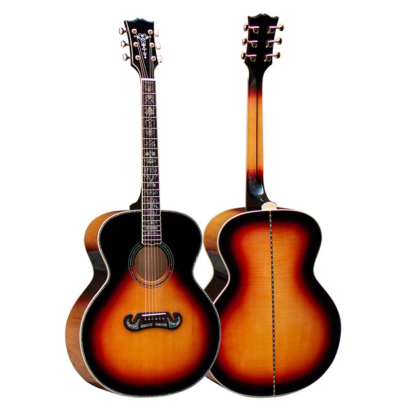 马丁密思42寸全单民谣木吉他虎纹枫丰全单专业演出手工大师级吉他可装