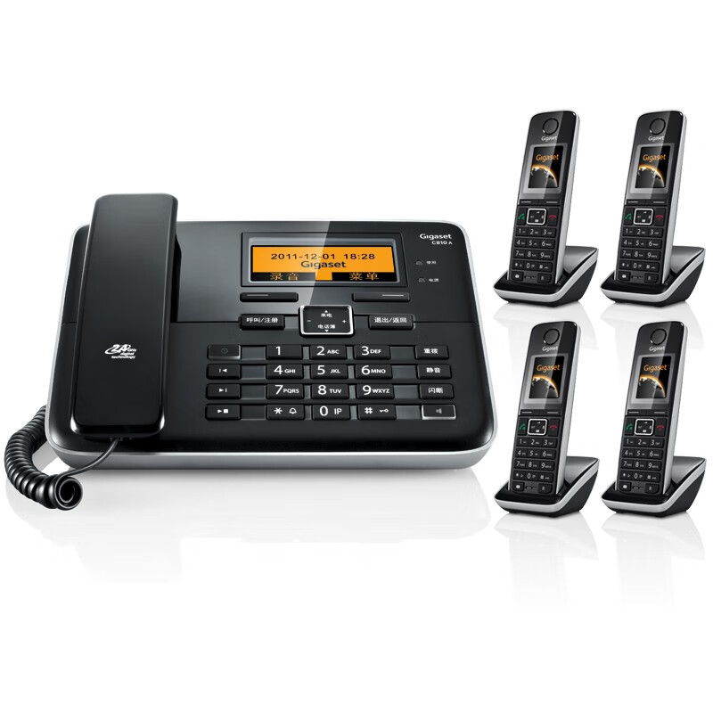 集怡嘉(gigaset)数字无绳电话座机录音电话子母机办公家用固话 c810a