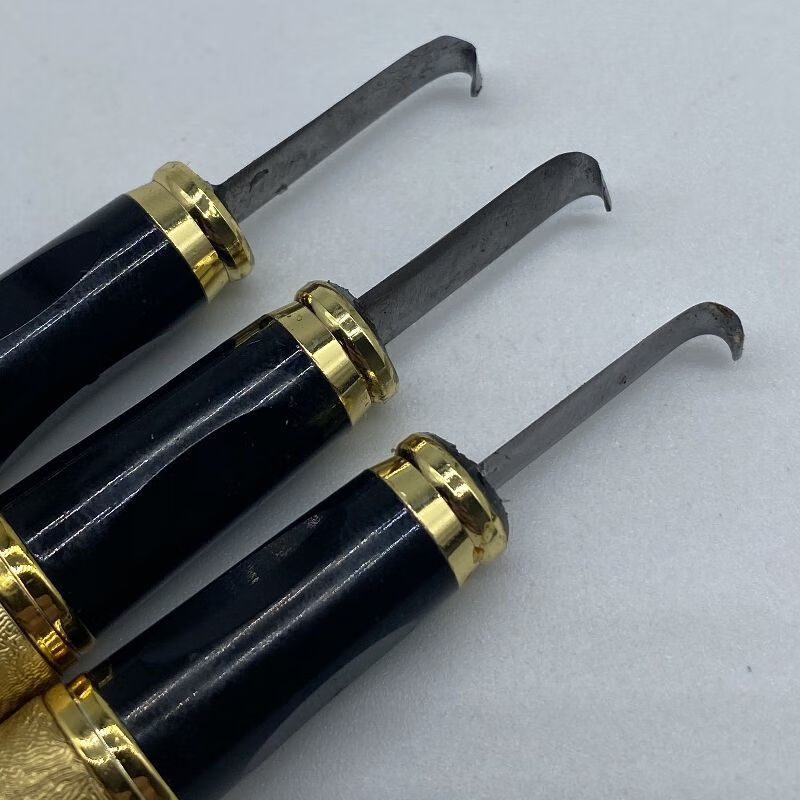 江影清沉香勾刀勾丝勾香道刀农便携刀香道加工工具日本精钢打磨锋利工