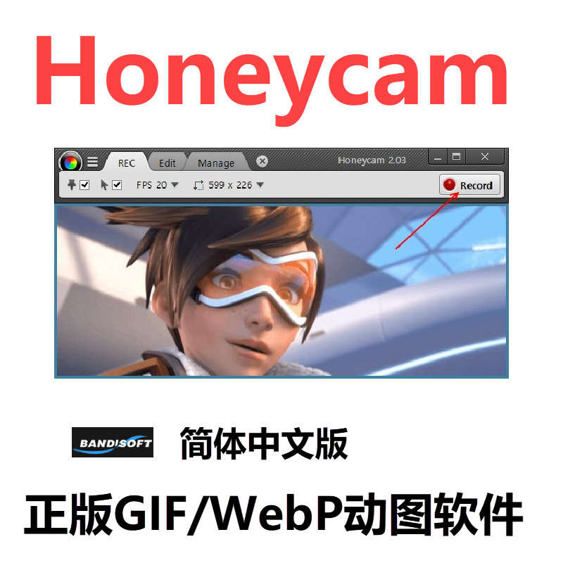 正版Honeycam GIF WebP动图视频教程制作编辑软件Bandisoft出品 个人版1台电脑终身授权使用感如何?
