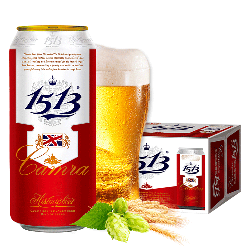凯爵1513凯爵啤酒麦芽低浓度8度经典纯香500ml*12听铝罐装熟啤酒整箱