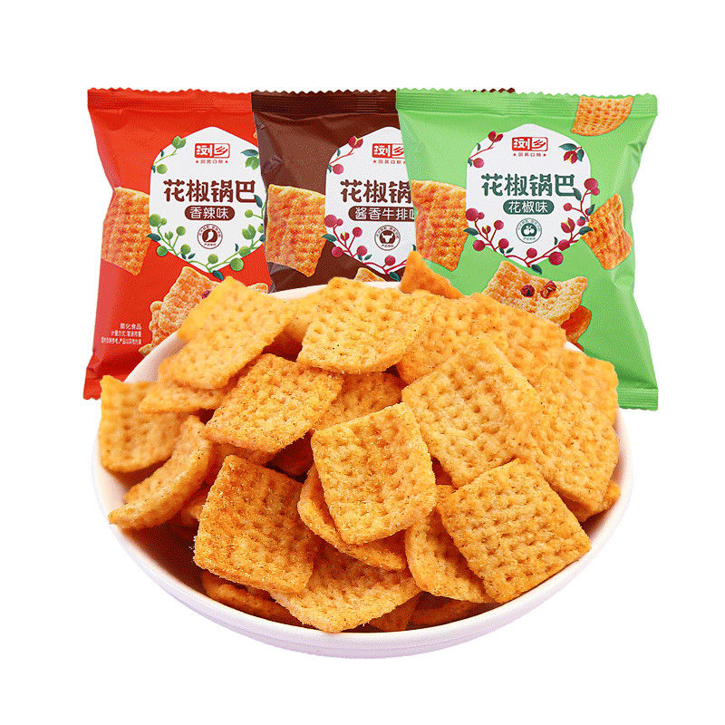 derenruyu花椒锅巴小包装小米锅巴零食大礼包宿舍追剧解馋膨化辣味