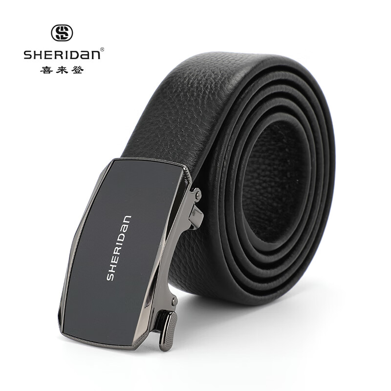 喜来登(SHERIDAN)男士皮带 商务潮流头层牛皮中青年自动扣休闲裤袋礼盒装NL210352S NL210352S
