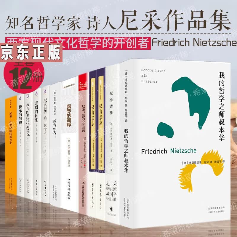 尼采著作全集12册权力意志+善恶的彼岸+教育为何+尼采自传瞧 这个人+悲剧的诞生+查拉图斯特拉如是说