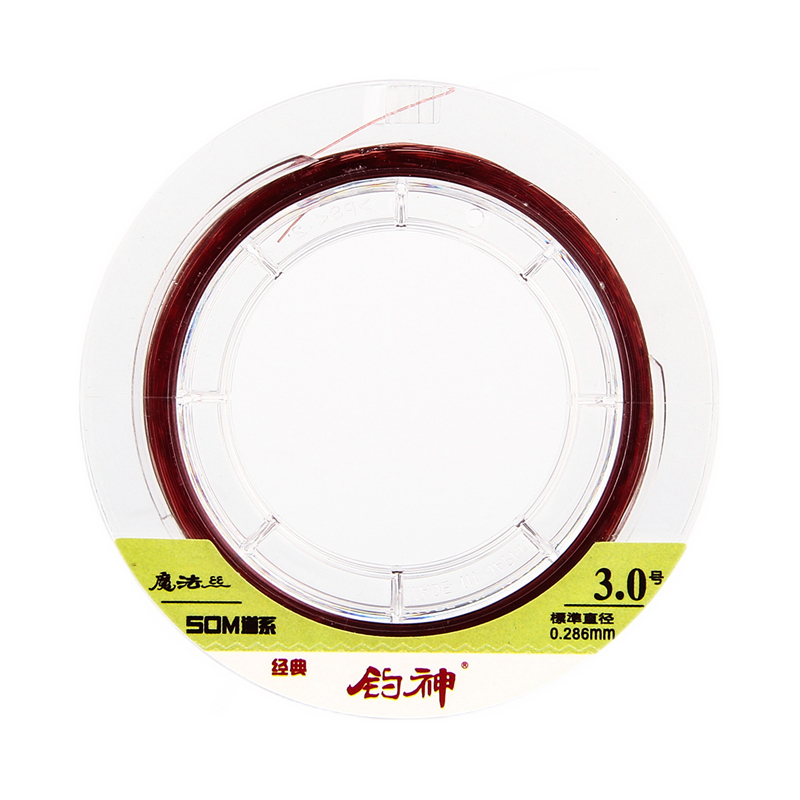 釣神（DIAOSHEN）魚線主線子線強(qiáng)拉力尼龍線漁具用品漁線競技50米臺釣線 道系主線2.0