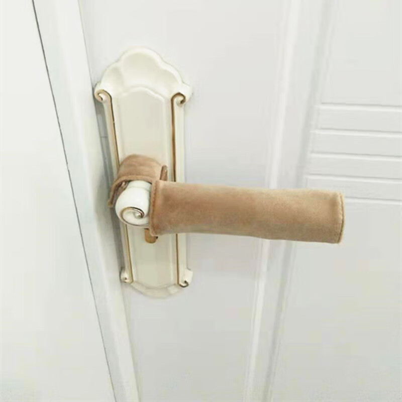卓尔曼 丝绒门把手套门把手保护套防撞墙垫可定制绣logo房门拉手套防
