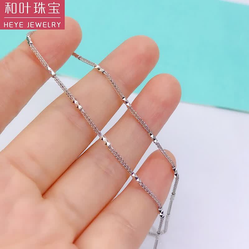 和叶珠宝 Pt950铂金 肖邦间柱 闪亮真金 女白金项链 锁骨链毛衣链女款 铂金肖邦间柱项链 1.5mm粗 金重4.89克 43厘米使用感如何?