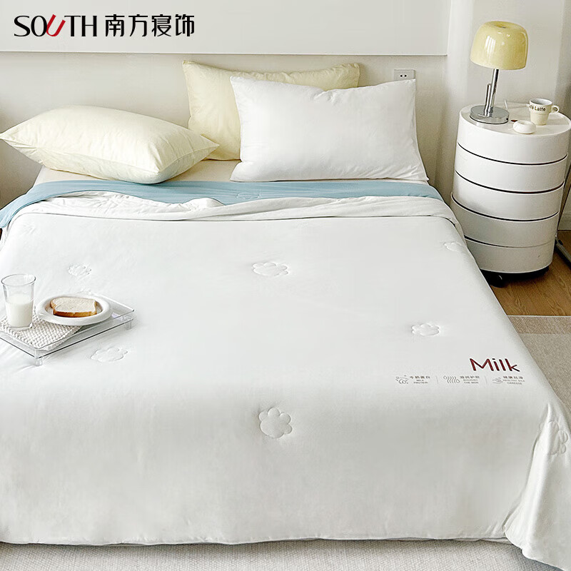 南方寝饰 a类抗菌大豆纤维亲肤被芯可水洗空调被夏凉被子 蓝-150*200c