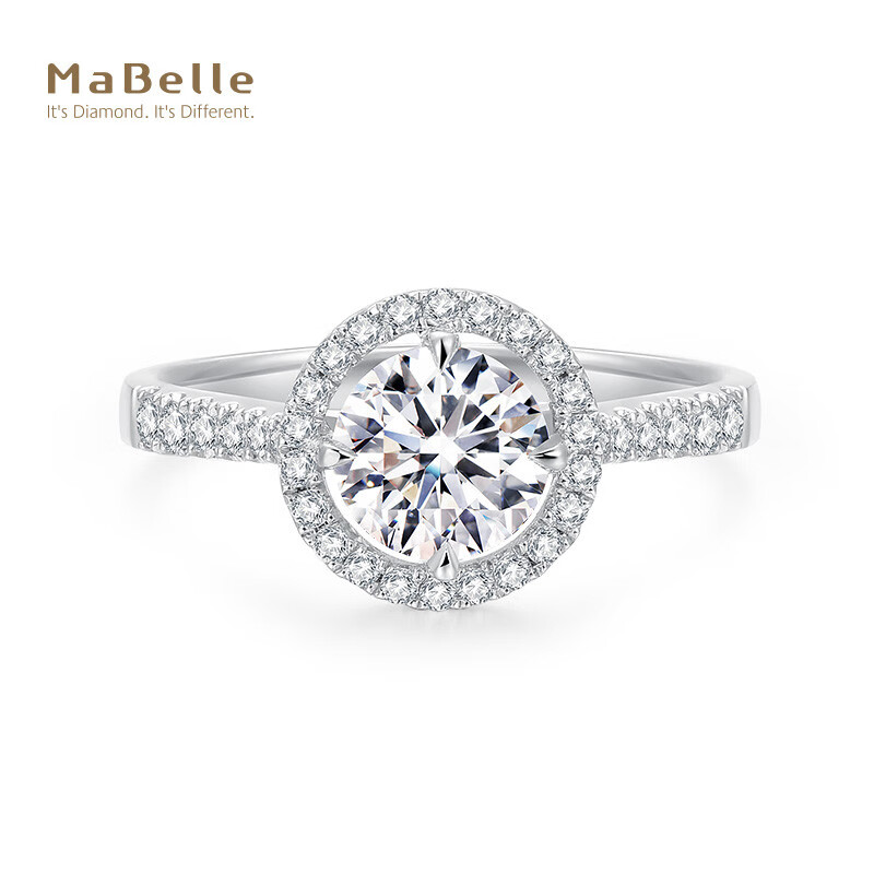 MaBelle/玛贝尔18K 钻石戒指 J色 净度SI1 1.02克拉 15