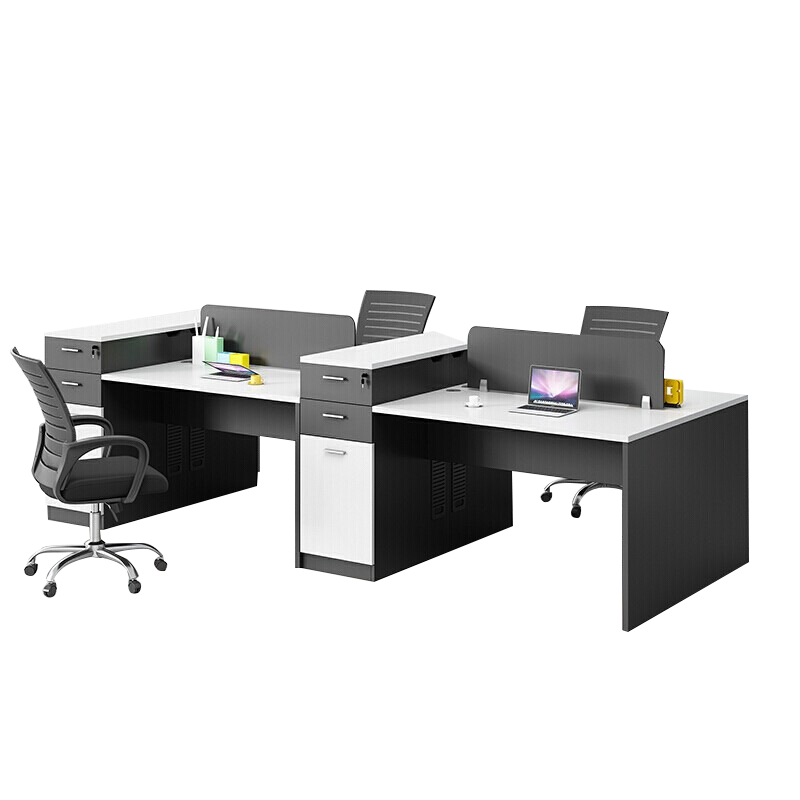 圣黎 职员办公桌组合现代简约办公家具屏风卡座员工桌电脑桌椅 六人位含椅