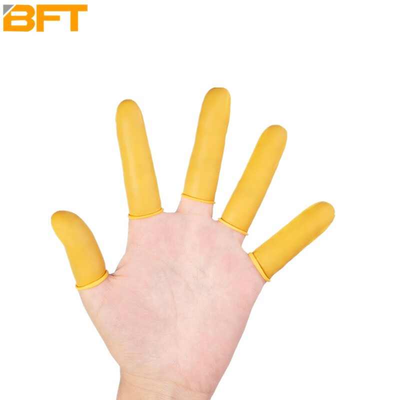 贝傅特 手指套 乳胶手指套保护手指套工业一次性指套 米黄色均码1包【500只装】主图2
