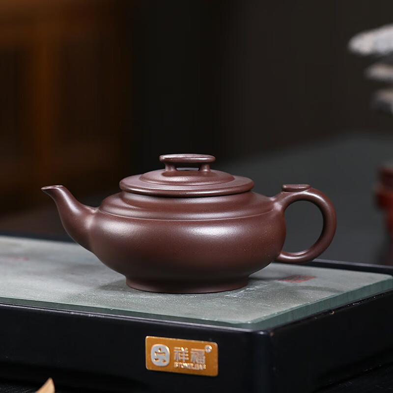 夏茗堂(xiamingtang)李丽华紫砂壶宜兴手工茶壶原矿百目紫泥上新桥