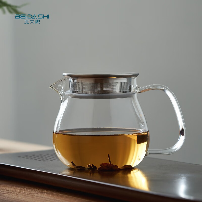 北大史玻璃茶壶家用耐高温过滤小号茶壶玻璃泡茶器简易茶具泡茶壶 H-09  450ml