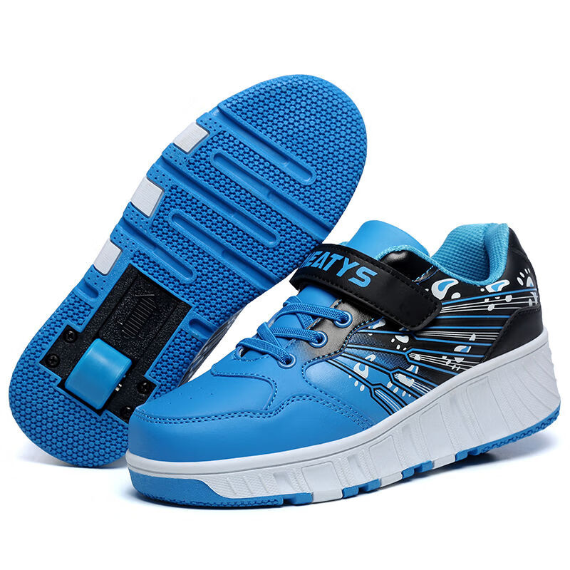 【冬季精选】 韩国客人定制单轮暴走鞋轮滑鞋滑轮鞋 白黑 29