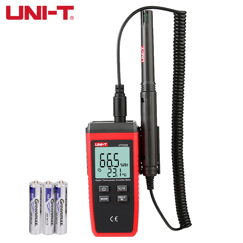 优利德（UNI-T）UT333S 分体式温湿度计数字温度计居家高精度电子湿度计