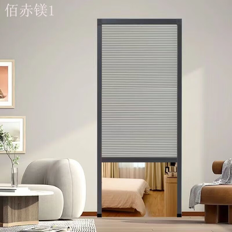 蜂巢折叠门无下轨定制无轨上下推拉隔断门门免打孔门自装 按平方