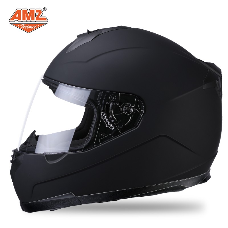 amz摩托车头盔男冬季机车骑士防雾全盔四季复古3c安全认证女士复古 哑